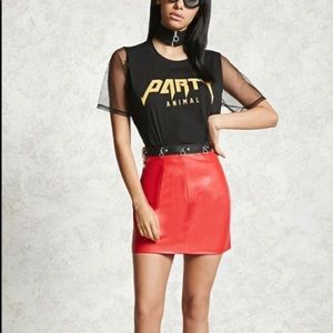 Black party animal graphic tee shirt